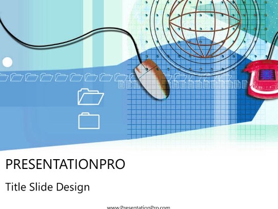 Online25 Blue PowerPoint Template title slide design