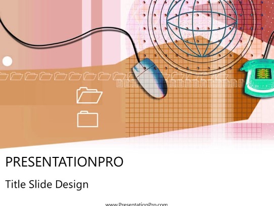 Online25 Orange PowerPoint Template title slide design