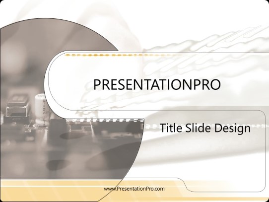 Softcircuit PowerPoint Template title slide design