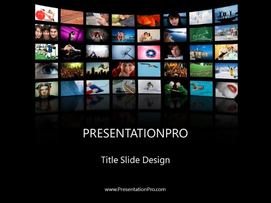 Tv Screens PowerPoint Template title slide design