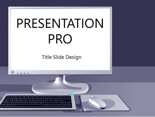 The Desktop PowerPoint Template title slide design