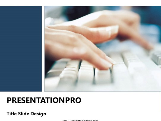 Typing2 PowerPoint Template title slide design