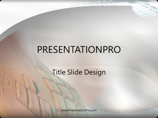 Warmgrey PowerPoint Template title slide design