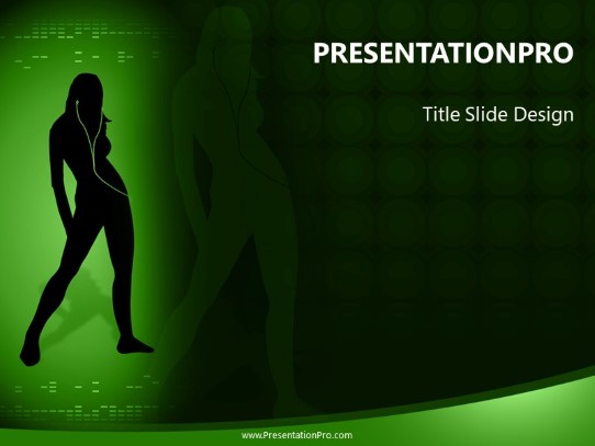 Ipod Dancer PowerPoint Template title slide design