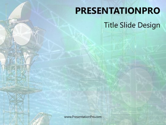 Comtower PowerPoint Template title slide design