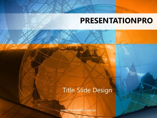 Worldcomm PowerPoint Template title slide design