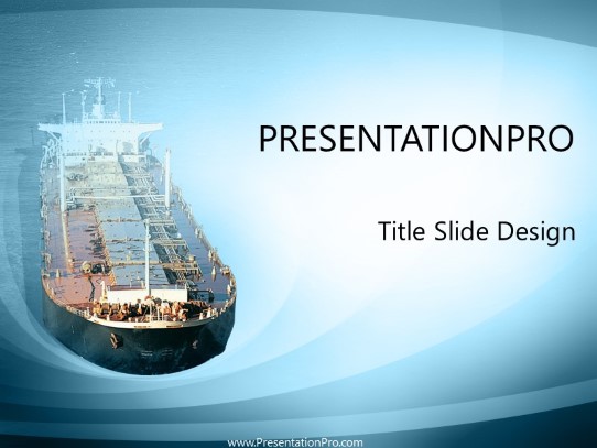 Cargo Ship PowerPoint Template title slide design