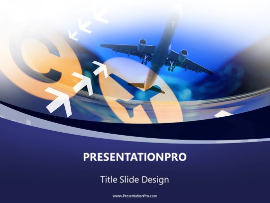 Departure Gates PowerPoint Template title slide design