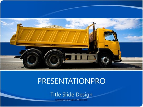 Dumptruck Load PowerPoint Template title slide design