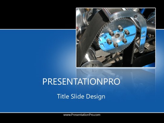 Gear Belt PowerPoint Template title slide design