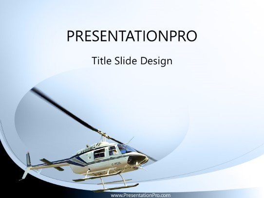 Helicopter PowerPoint Template title slide design
