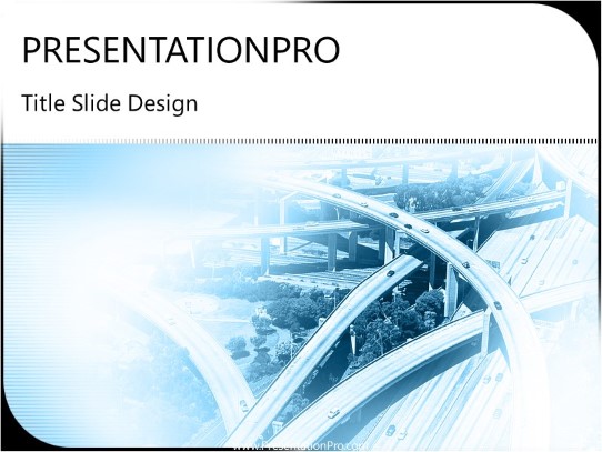 Junction PowerPoint Template title slide design