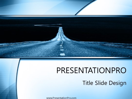 Road PowerPoint Template title slide design