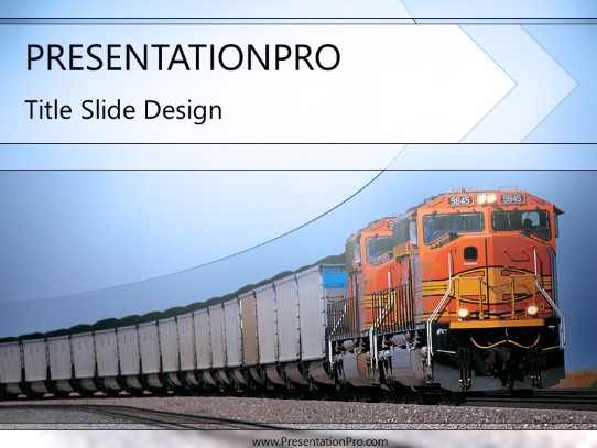Train 02 PowerPoint Template title slide design