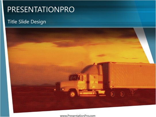 Trucking PowerPoint Template title slide design