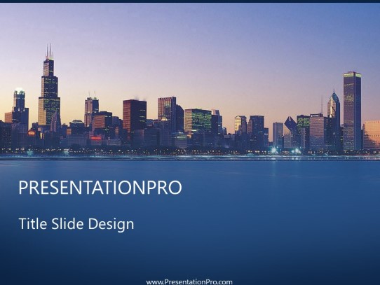 Chicago PowerPoint Template title slide design