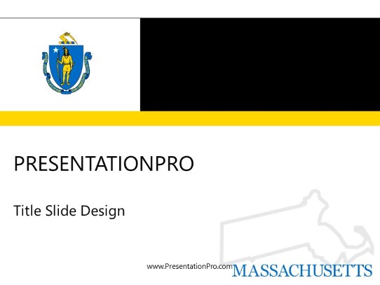 Massachusetts PowerPoint Template title slide design