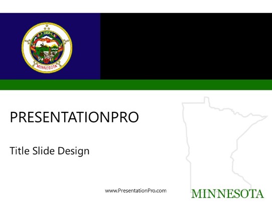 Minnesota PowerPoint Template title slide design