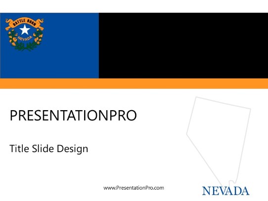 Nevada PowerPoint Template title slide design