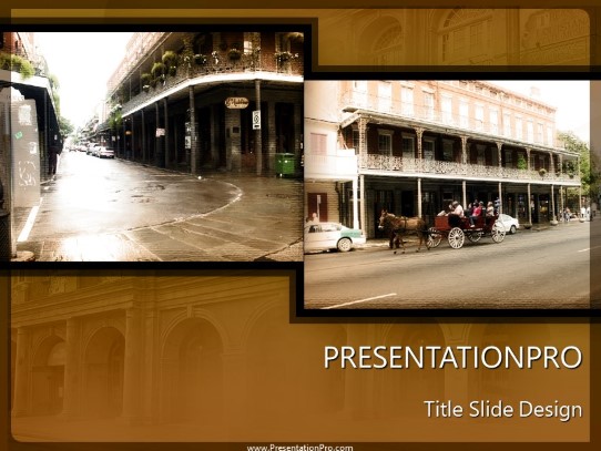 New Orleans PowerPoint Template title slide design