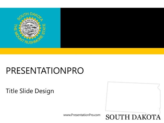 South Dakota PowerPoint Template title slide design