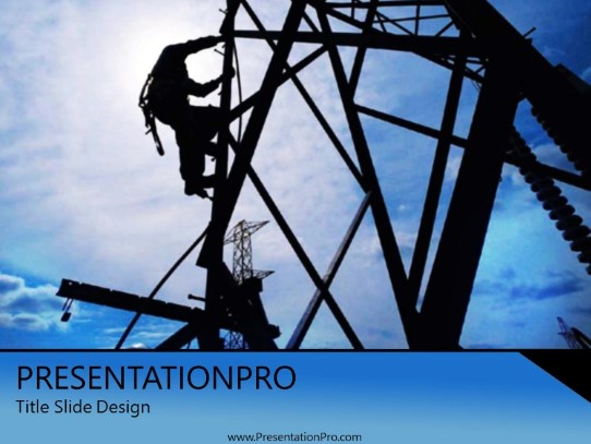 Sky Climber PowerPoint Template title slide design