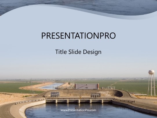 Water Aqueduct PowerPoint Template title slide design