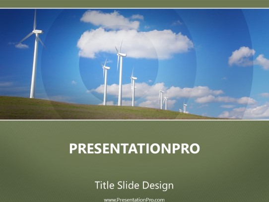 Wind Power PowerPoint Template title slide design