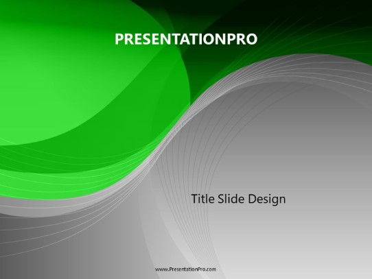 Abstract Green PowerPoint Template title slide design