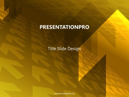 Arrow Gold PowerPoint Template title slide design
