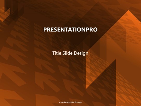 Arrow Orange PowerPoint Template title slide design