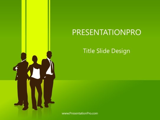 Business 01 Green PowerPoint Template title slide design