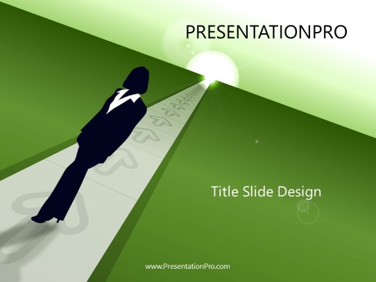 Business 04 Green PowerPoint Template title slide design