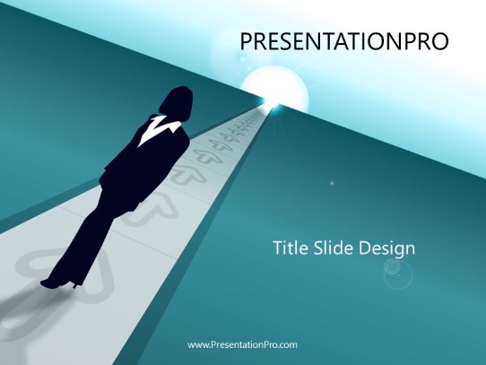 Business 04 Teal PowerPoint Template title slide design