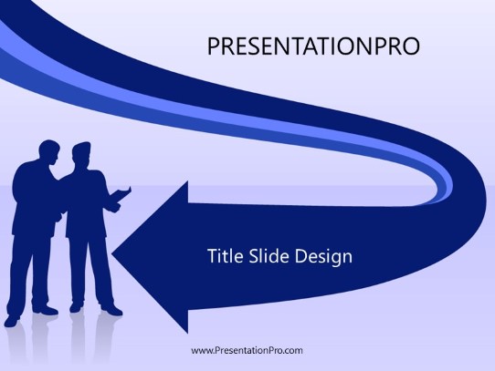Business 05 Blue PowerPoint Template title slide design