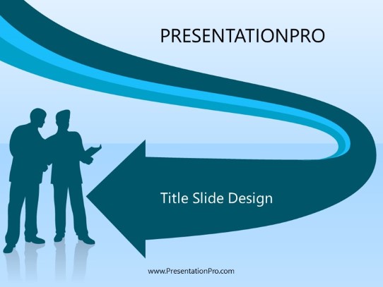 Business 05 Teal PowerPoint Template title slide design