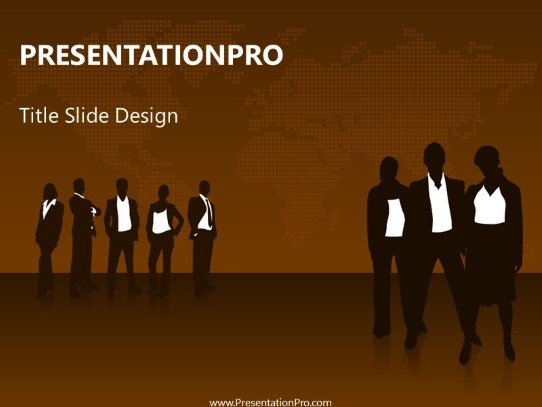 Business 06 Brown PowerPoint Template title slide design