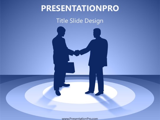 Business 10 Blue PowerPoint Template title slide design