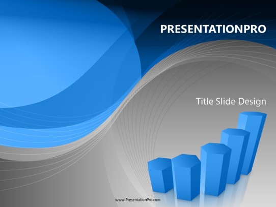 Graph Blue PowerPoint Template title slide design