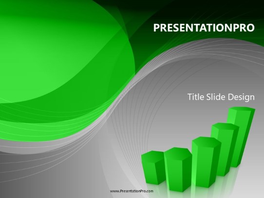 Graph Green PowerPoint Template title slide design