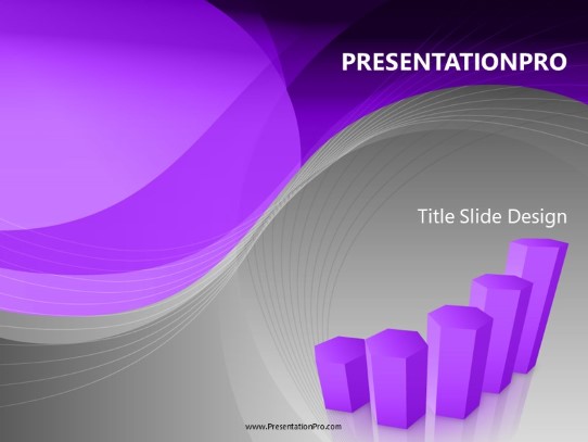 Graph Purple PowerPoint Template title slide design
