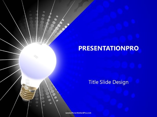 Radial Blue PowerPoint Template title slide design