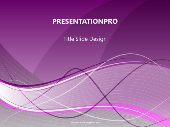 Swoosh Purple PowerPoint Template title slide design