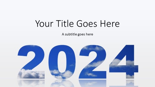 2024 Image Fill PowerPoint Template title slide design