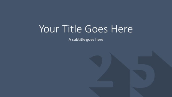 2025 Annual Report 2 Dark Widescreen PowerPoint Template title slide design