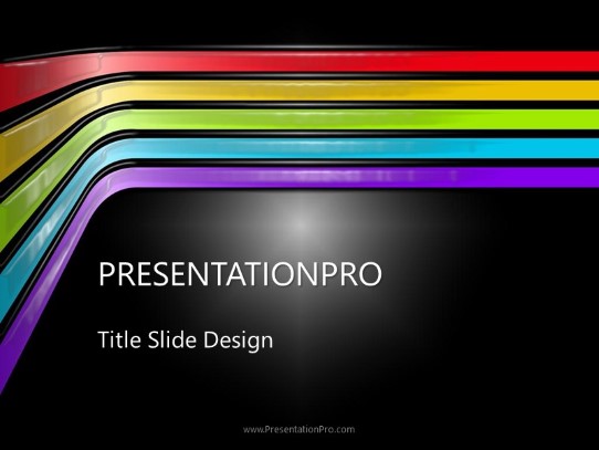 Abstract Color Bend PowerPoint Template title slide design