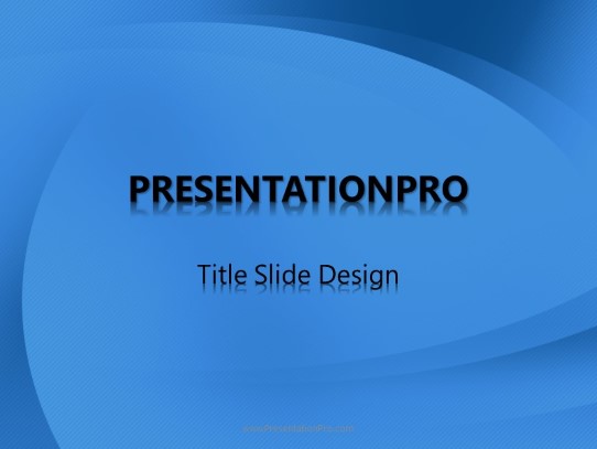 Gental Waves PowerPoint Template title slide design