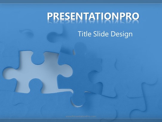 Missing Piece PowerPoint Template title slide design