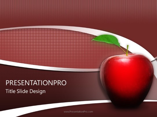 Teachers Apple PowerPoint Template title slide design