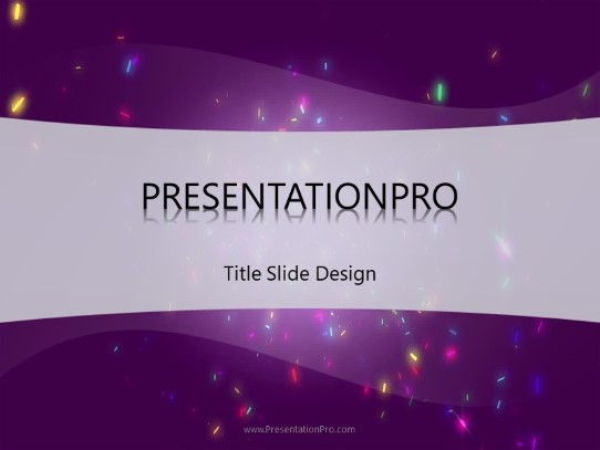 Celebrate PowerPoint Template title slide design